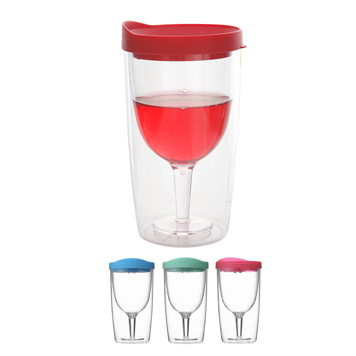 Double Wall Wine Cup with Lid